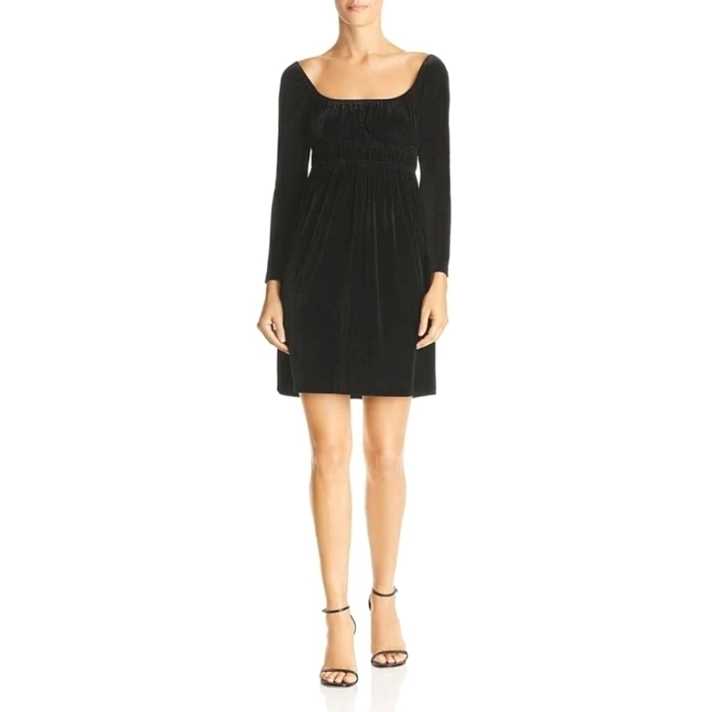 NWT AQUA Long Sleeve Velvet Mini Dress Medium